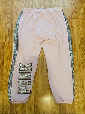Victoria’s Secret Pink Sequin Bling Sweatpants L